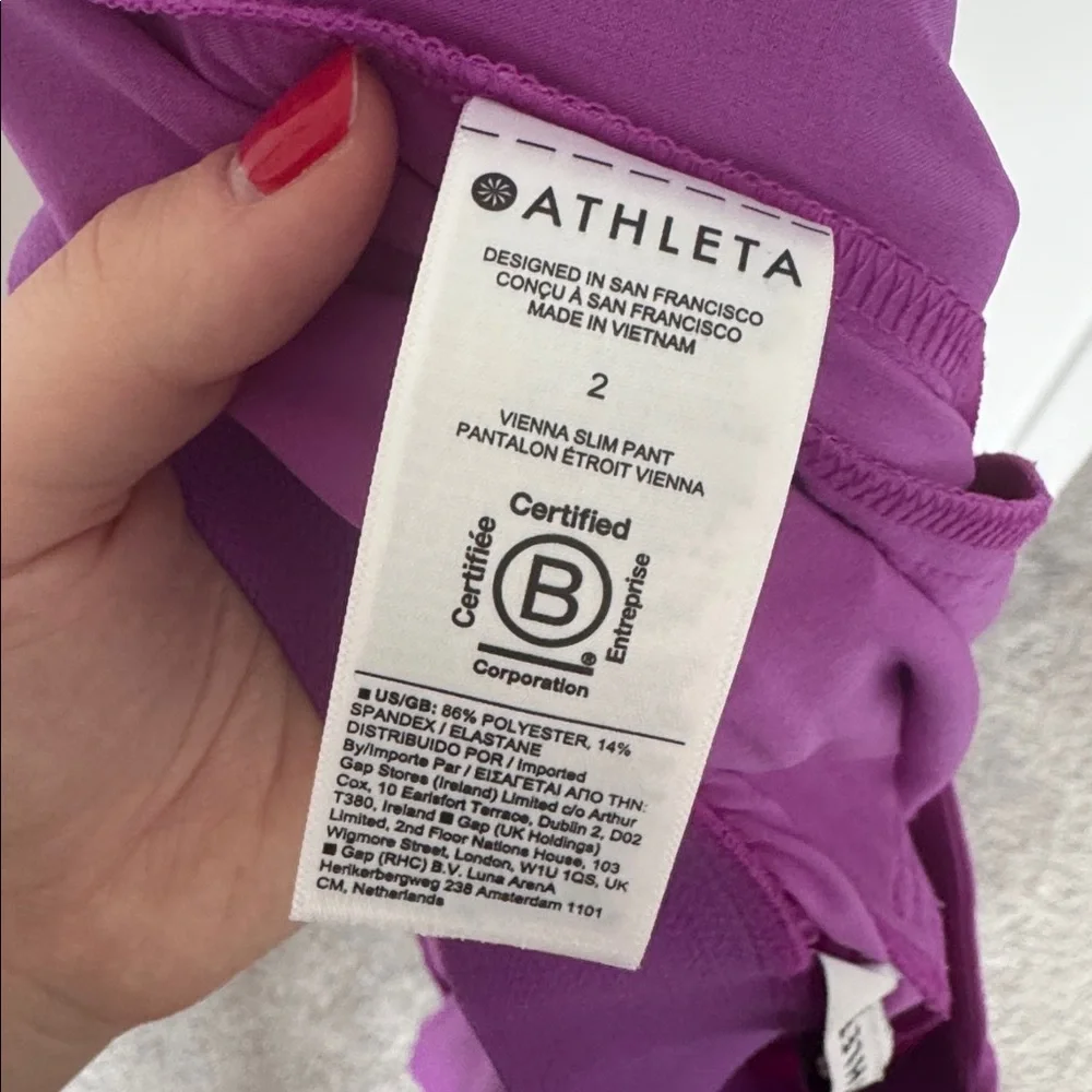 Athleta Vienna Slim Pant, Bold Purple - Size 2 - Picture 8 of 8